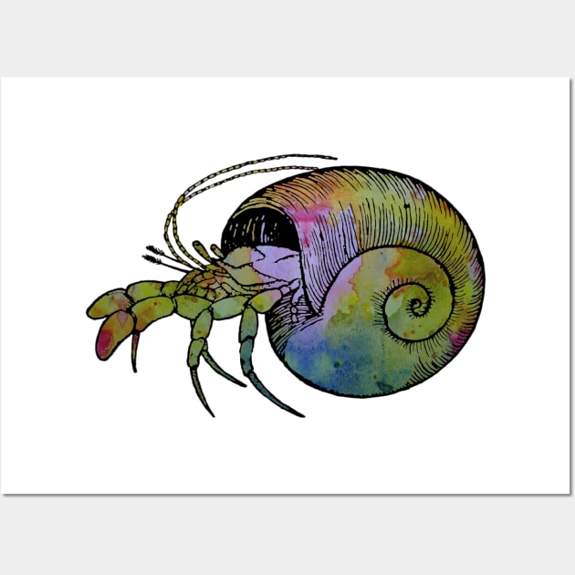 Hermit Crab Wall Art by BittenByErmines